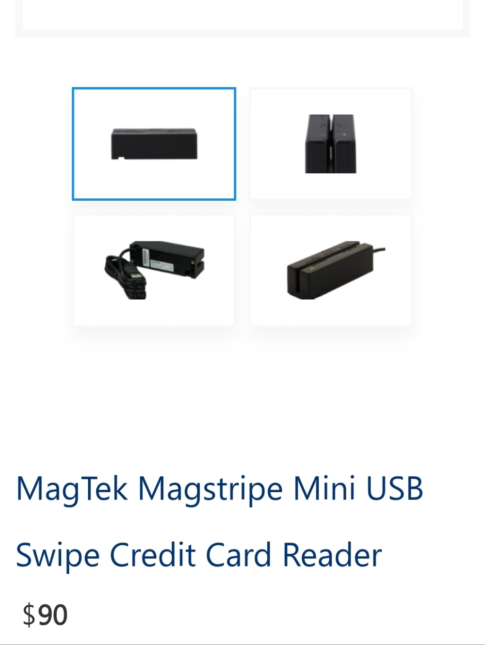 Magstripe Mini USB Swipe Credit Card Reader - Black NWOT